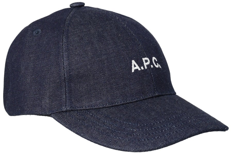 A.P.C. BASEBALL CAP WITH LOGO Blauw