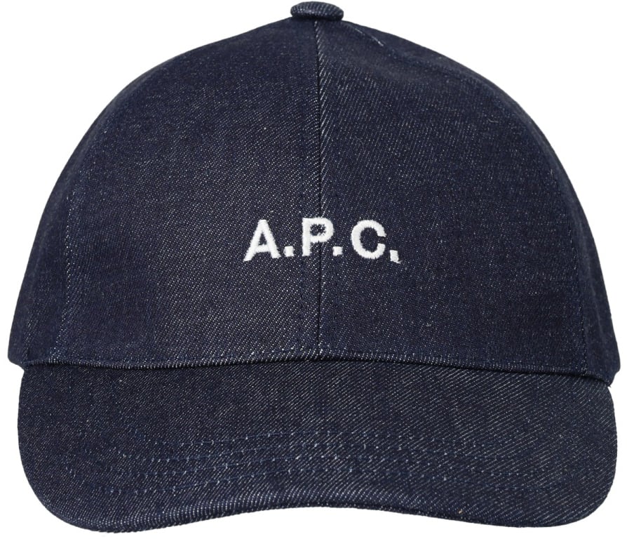 A.P.C. BASEBALL CAP WITH LOGO Blauw