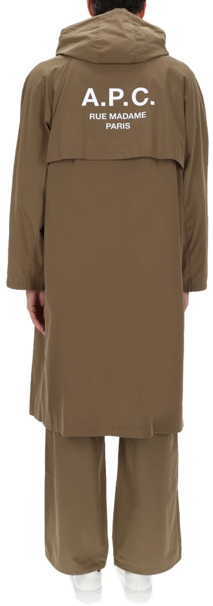 A.P.C. HOODED TRENCH COAT Bruin