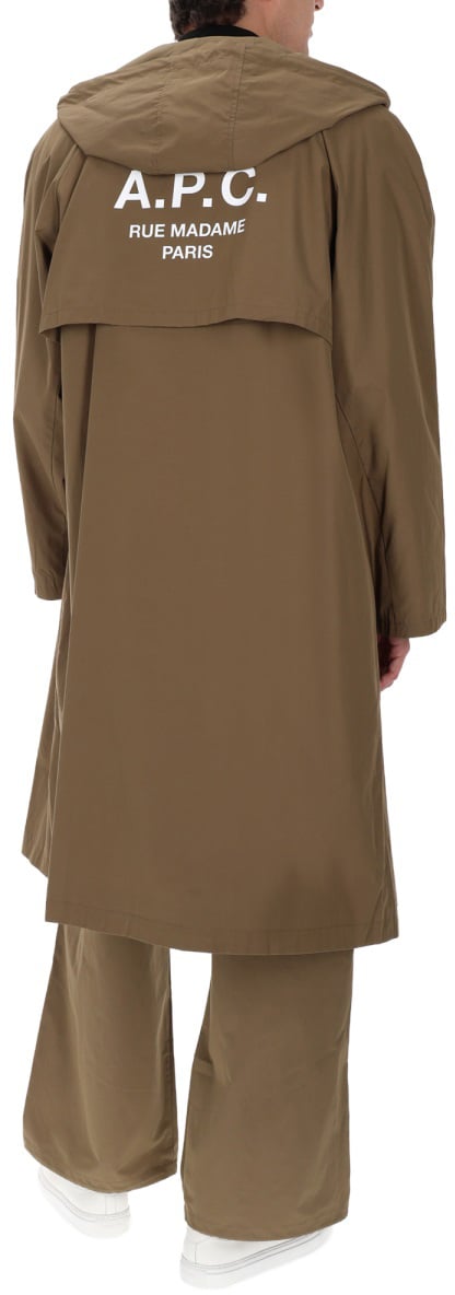 A.P.C. HOODED TRENCH COAT Bruin