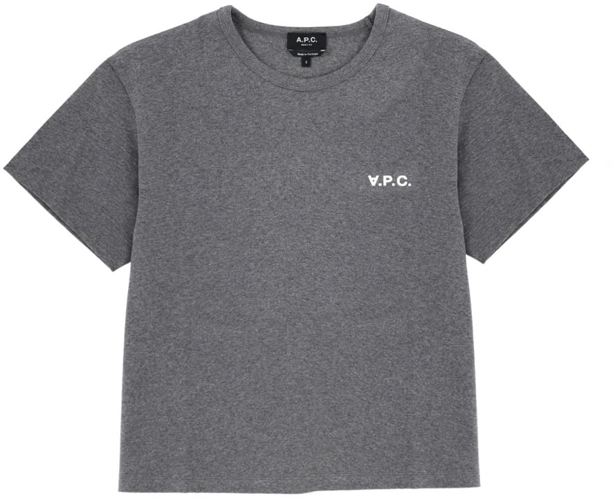 A.P.C. T-SHIRT WITH LOGO Grijs
