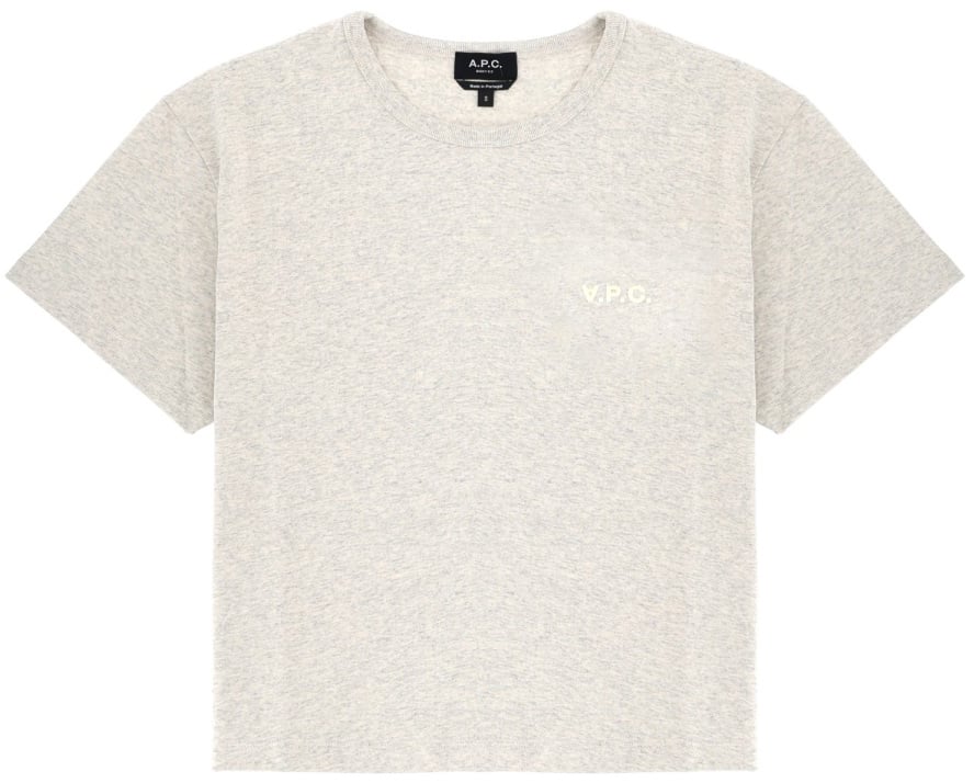 A.P.C. T-SHIRT WITH LOGO Grijs