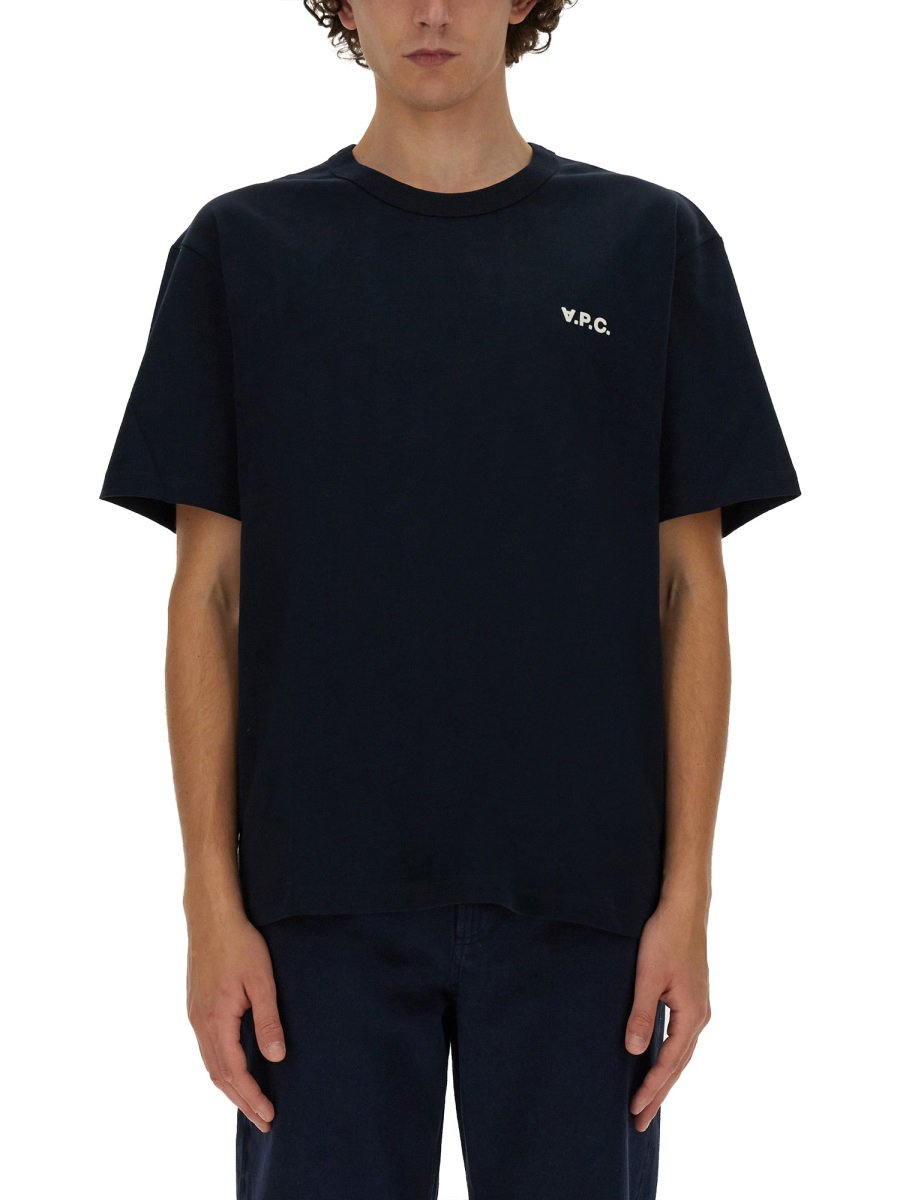 A.P.C. T-SHIRT "BOXY" Blauw