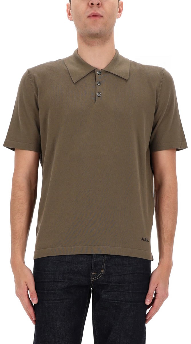 A.P.C. POLO WITH LOGO Groen