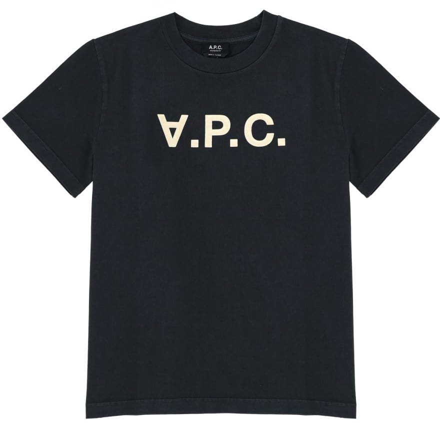 A.P.C. T-SHIRT WITH LOGO Zwart