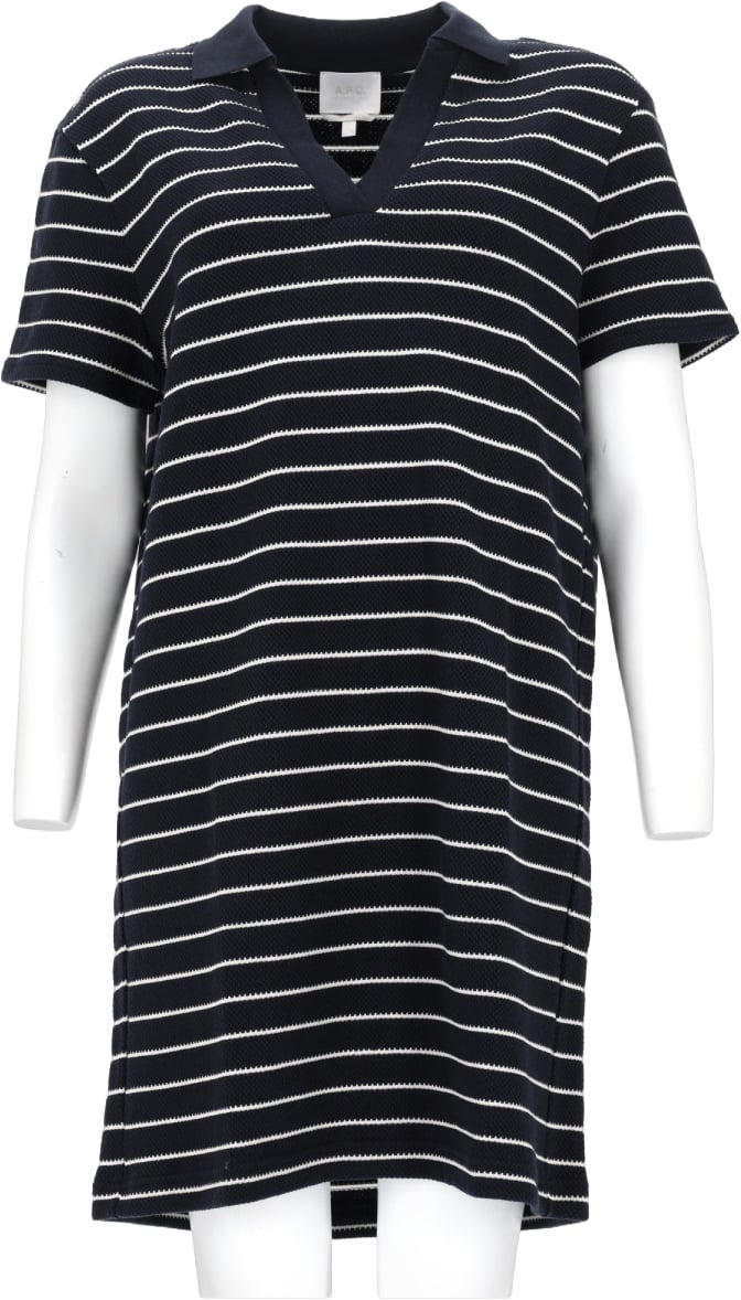 A.P.C. ABITO POLO A RIGHE Blauw