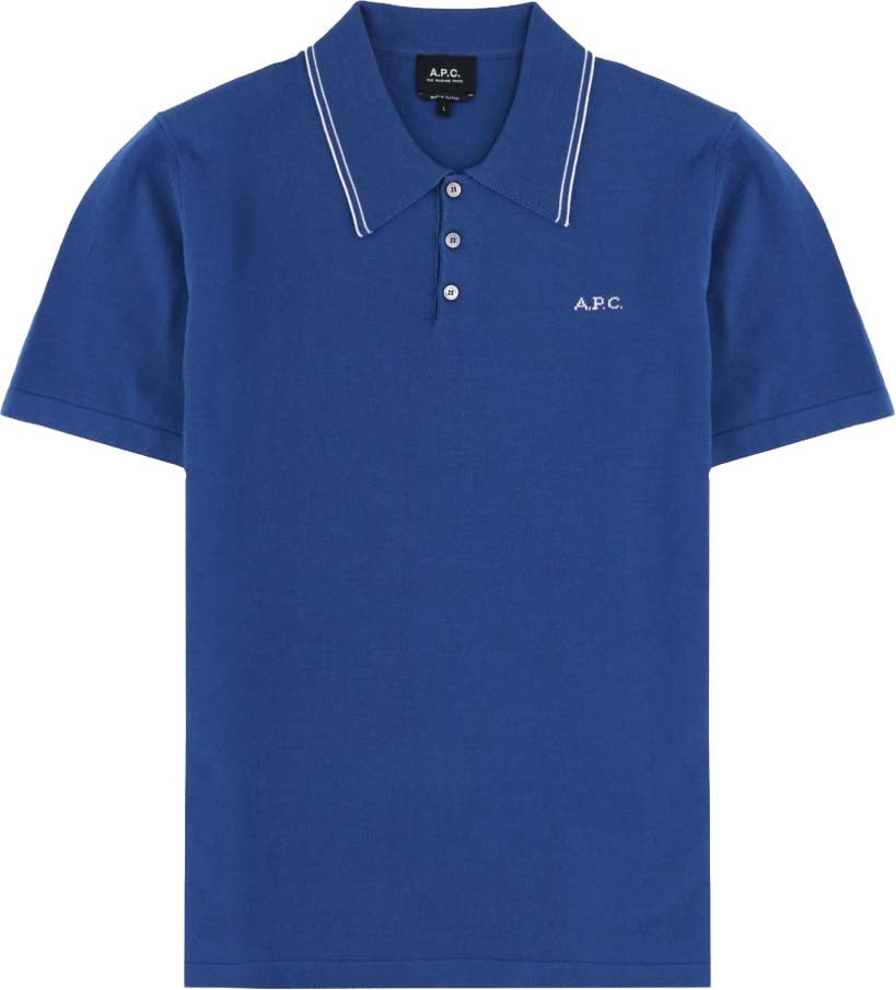 A.P.C. POLO "ALEX" CON LOGO Blauw
