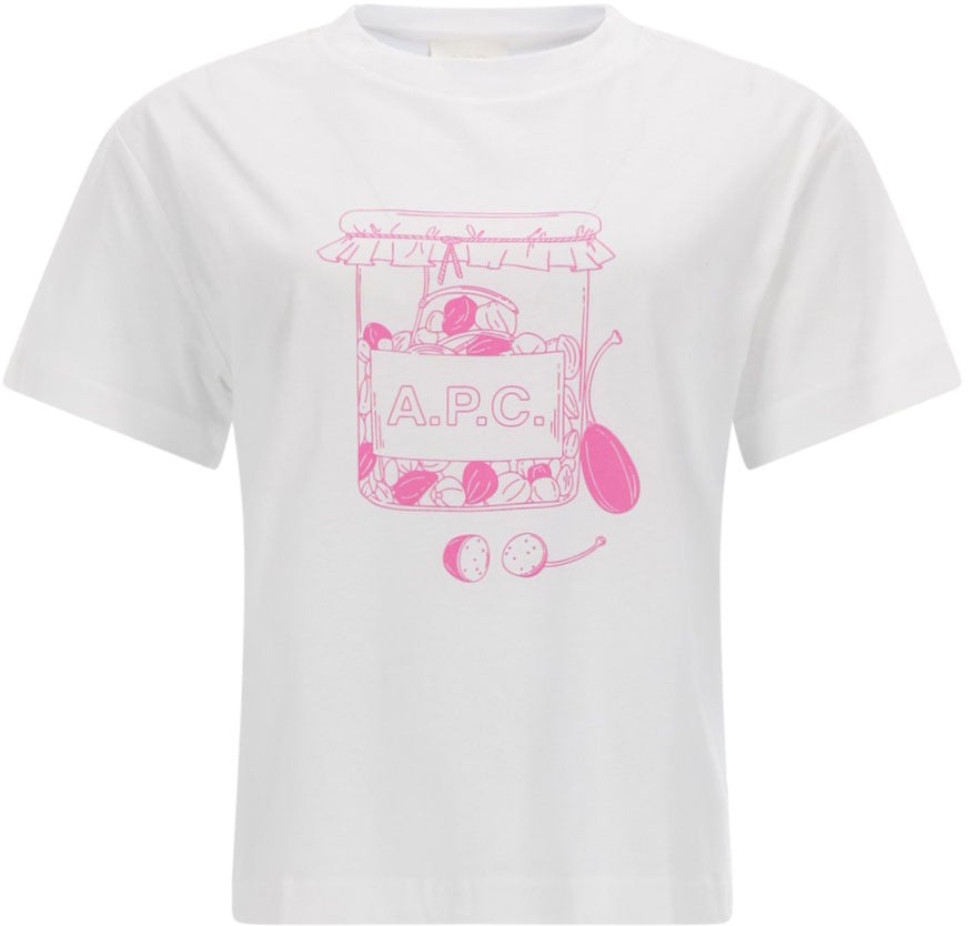 A.P.C. T-SHIRT WITH PRINT Wit