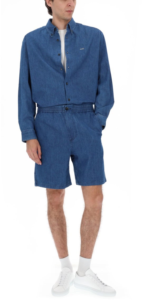 A.P.C. CAMICIA "MATHIAS" Blauw