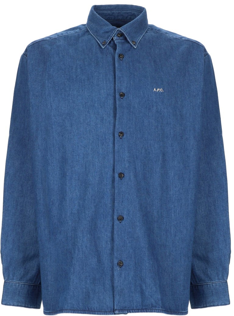 A.P.C. CAMICIA "MATHIAS" Blauw