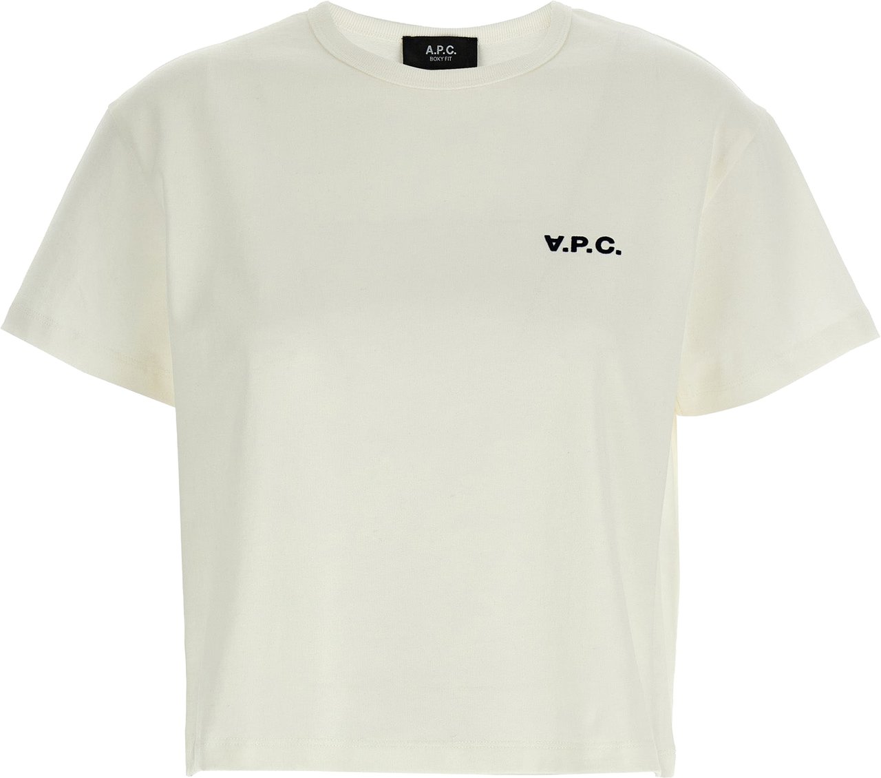 A.P.C. White Cotton T-Shirt Wit