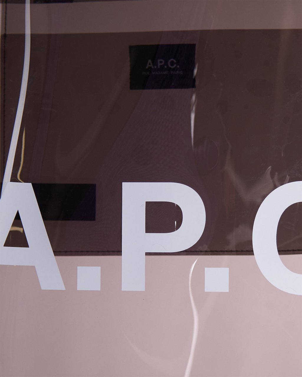 A.P.C. Lou Tote Shoulder Bag in Anthracite Grijs