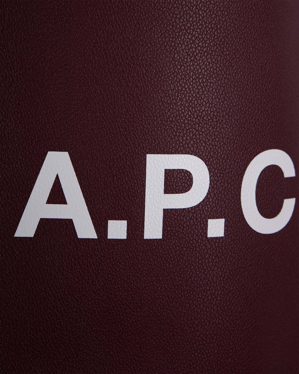 A.P.C. Ninon Tote Shoulder Bag in Burgundy Zwart