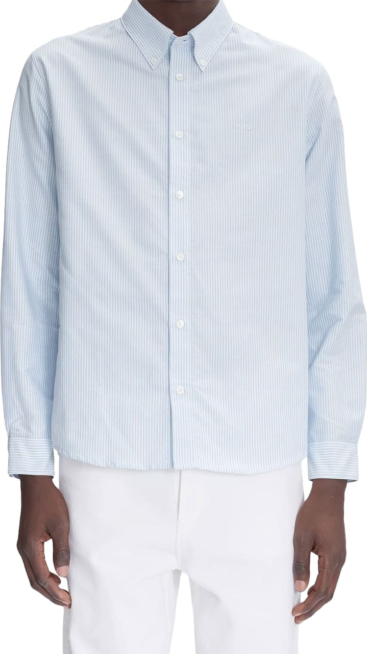 A.P.C. chemise apc coton bleu Blauw