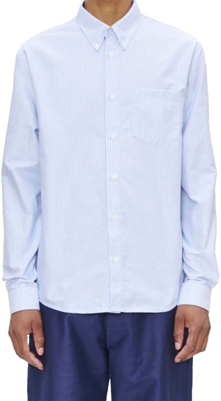 A.P.C. chemise apc coton bleu Blauw