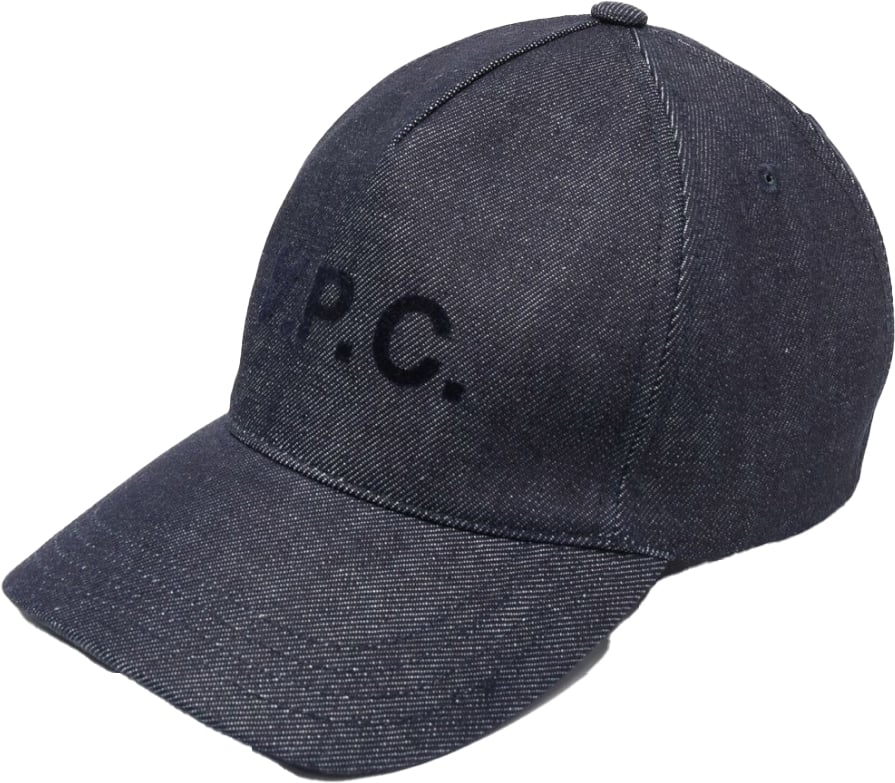 A.P.C. Casquette Eden Vpc Logo Denim Baseball Cap Blauw