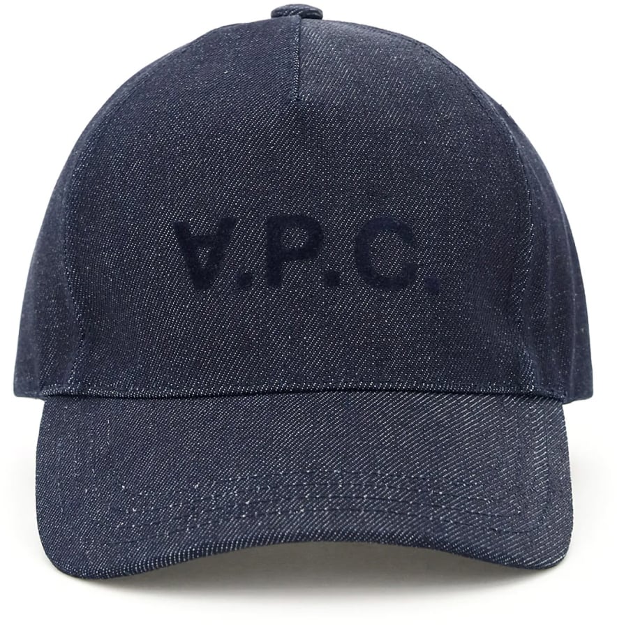 A.P.C. Casquette Eden Vpc Logo Denim Baseball Cap Blauw