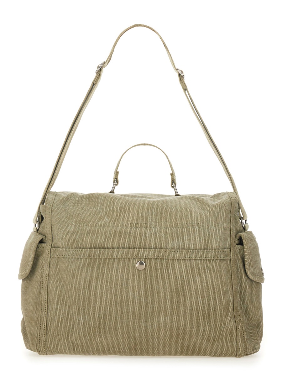 A.P.C. Muted Olive Buckle Straps Flap Shoulder Bag Neutraal