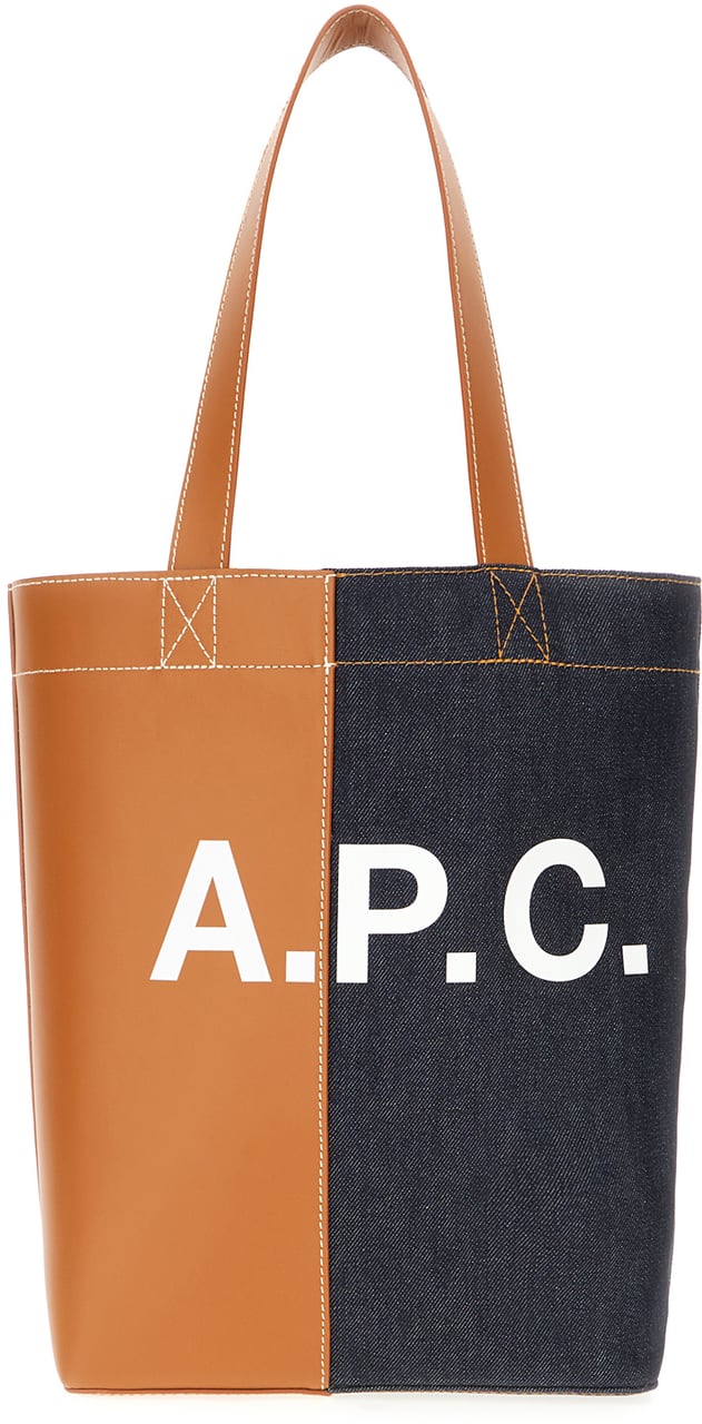 A.P.C. A.P.C. Multicolor denim and fabric Axel shoulder bag Divers