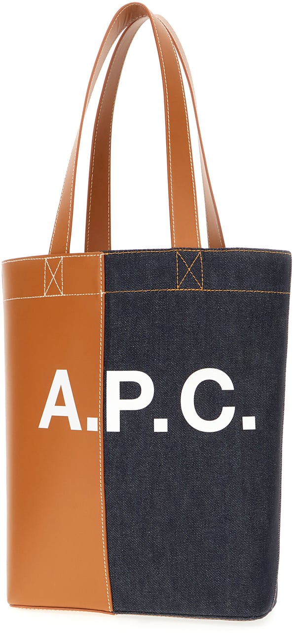 A.P.C. A.P.C. Multicolor denim and fabric Axel shoulder bag Divers