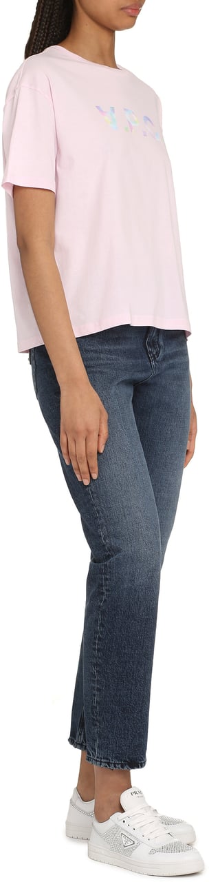 A.P.C. Ana Cotton crew-neck T-shirt Roze
