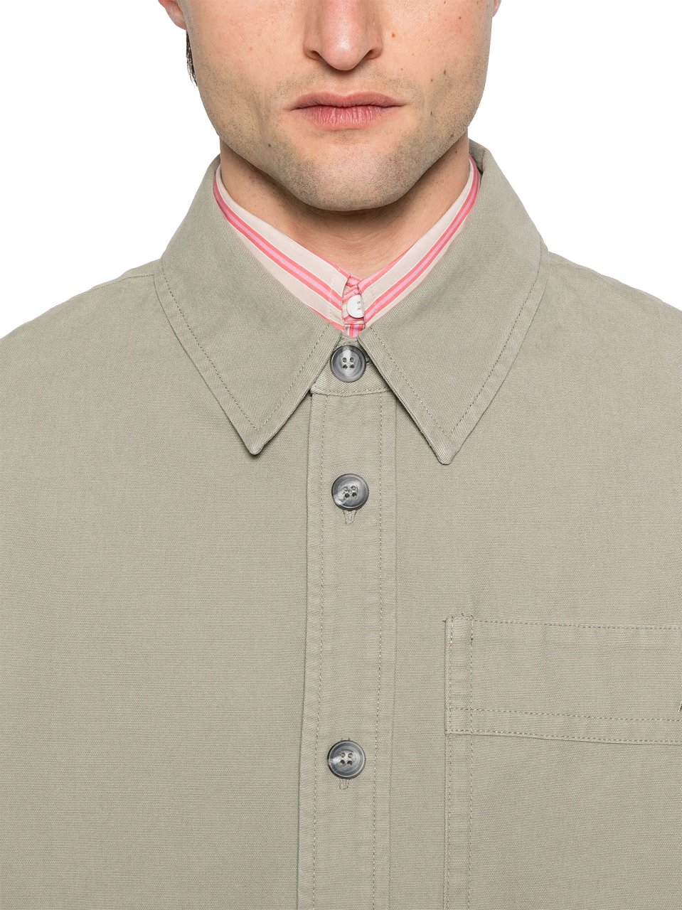 A.P.C. Shirts Gray Green Groen