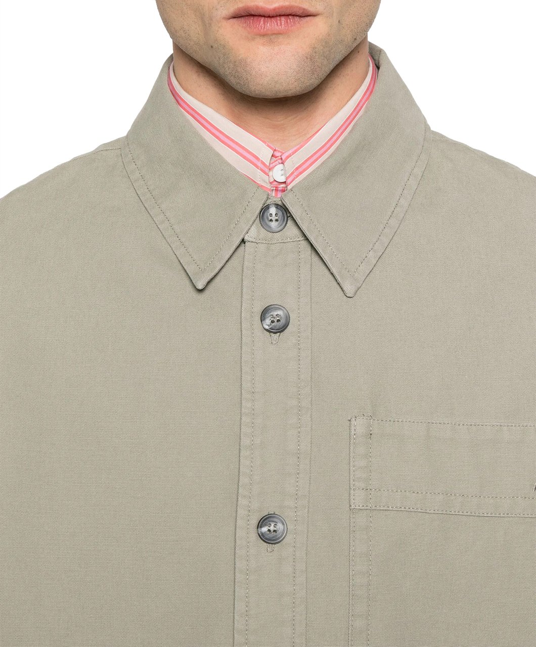 A.P.C. A.P.C. Shirts Gray Green Grijs
