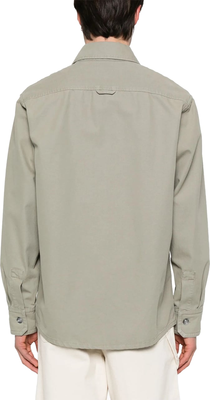 A.P.C. Shirts Gray Green Groen