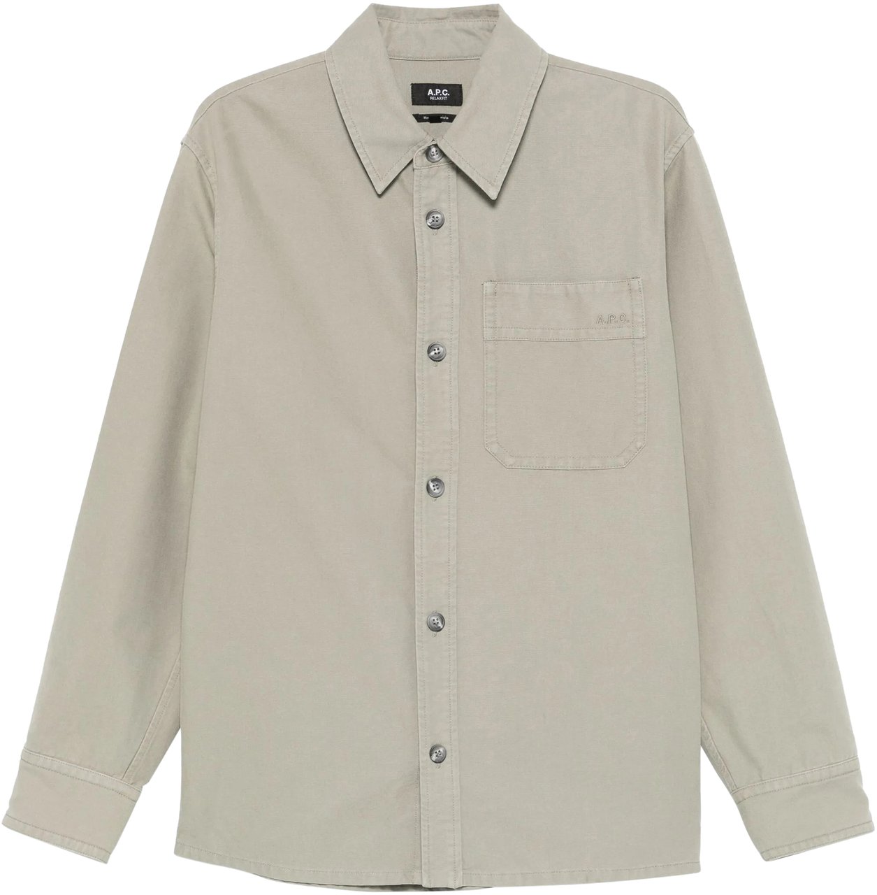 A.P.C. A.P.C. Shirts Gray Green Grijs