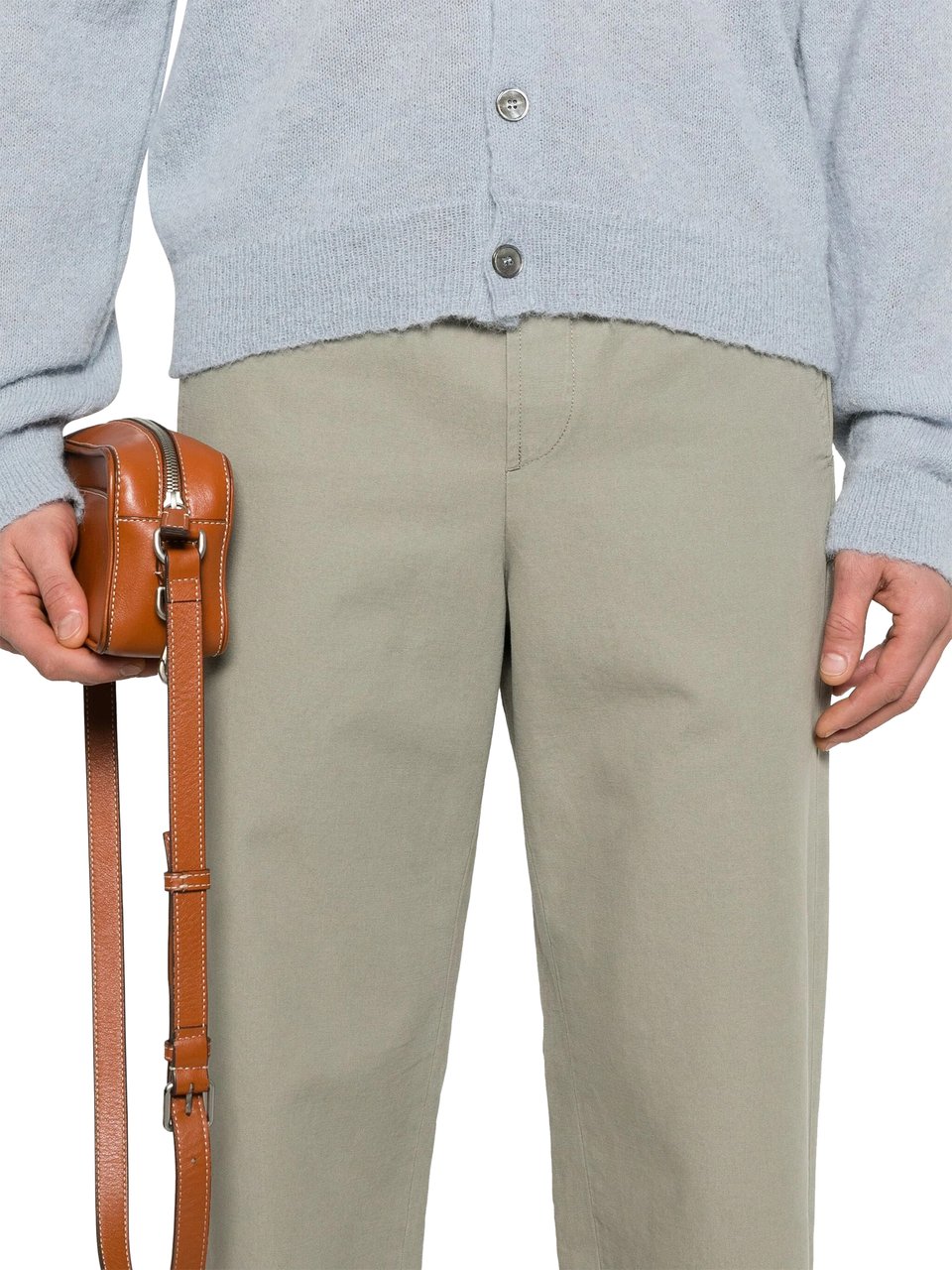 A.P.C. A.P.C. Trousers Gray Green Grijs