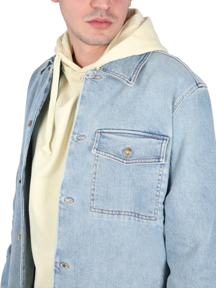 A.P.C. Drawstring Hood Sweatshirt Geel