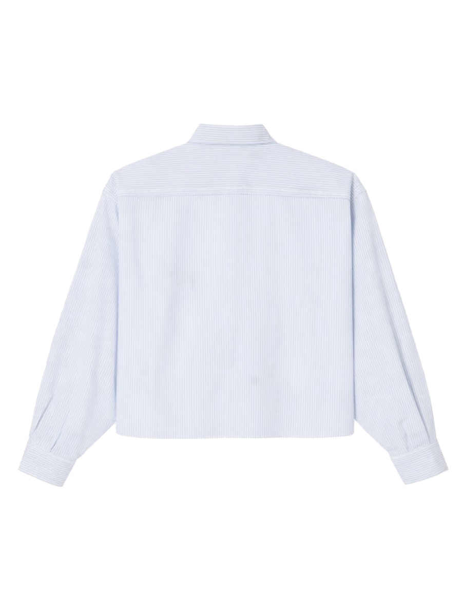 A.P.C. Neutrals Sophia Vertical Stripe Shirt Wit