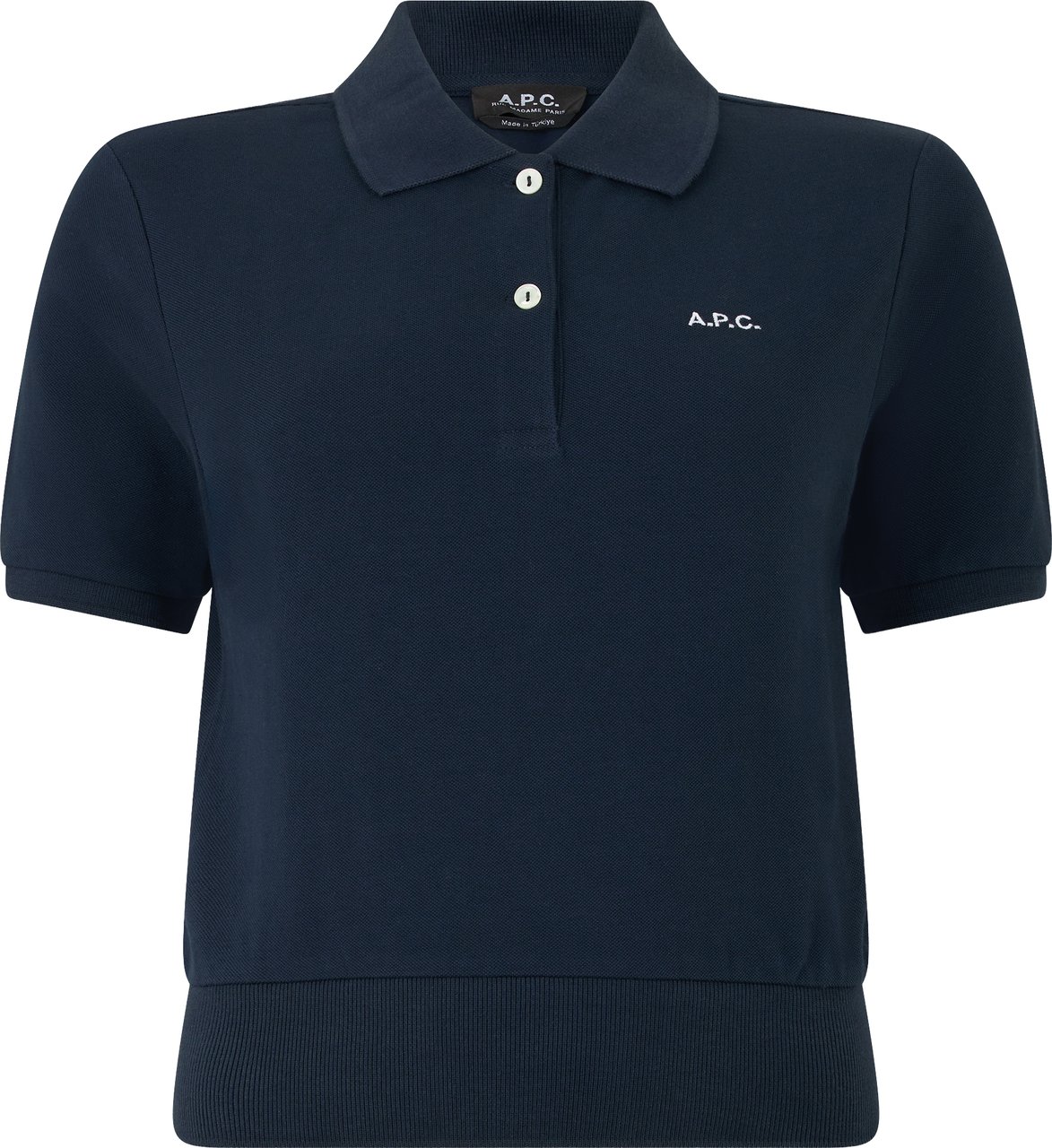 A.P.C. Cotton polo Blauw