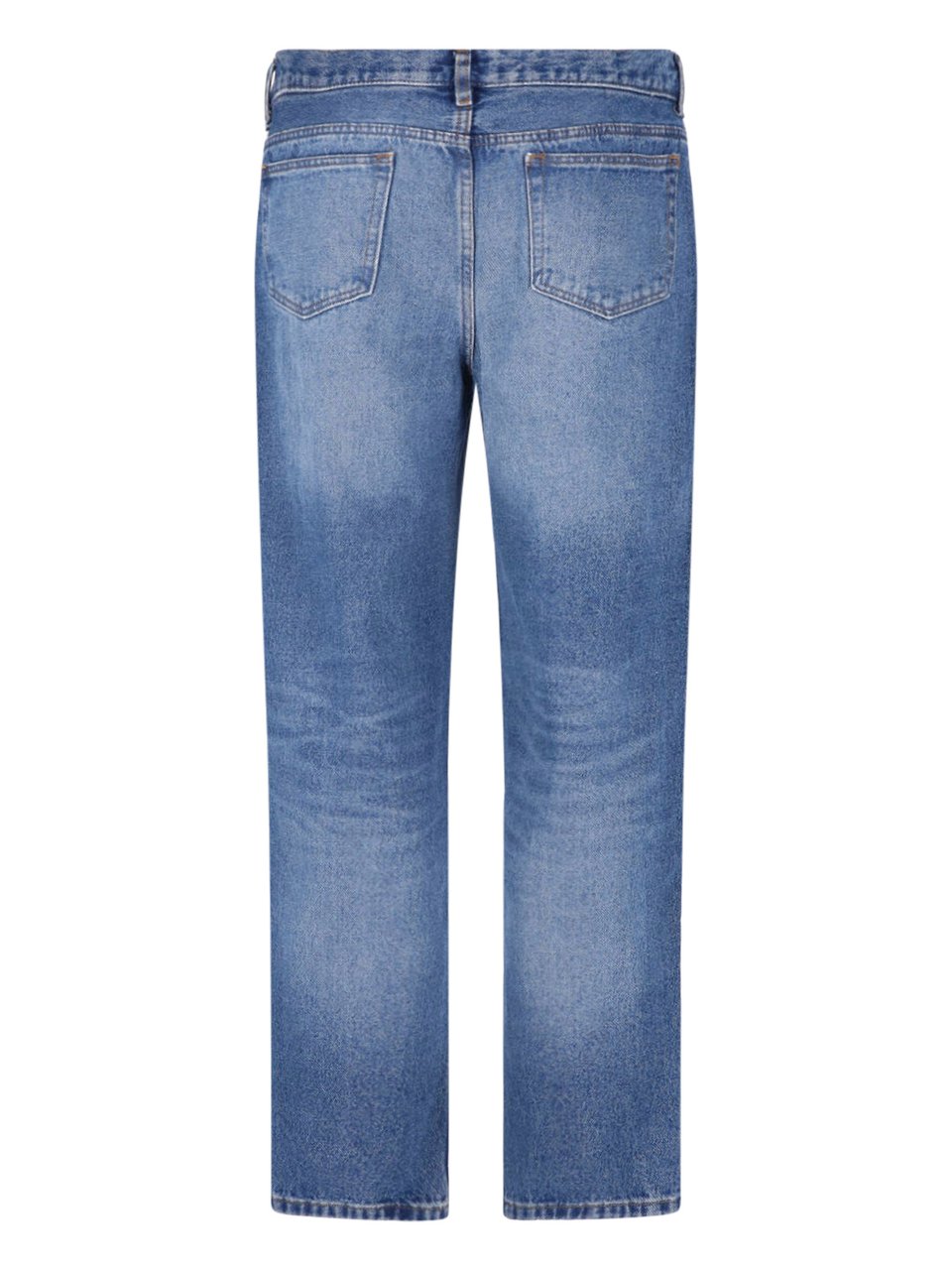 A.P.C. Blue Straight-Leg Cotton Denim Jeans Blauw