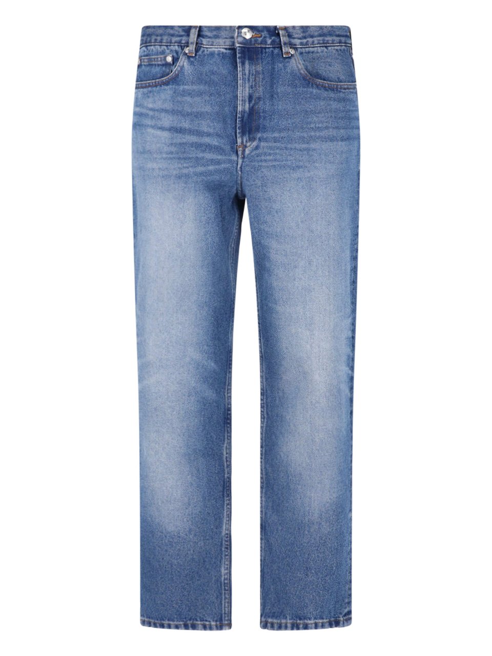A.P.C. Blue Straight-Leg Cotton Denim Jeans Blauw