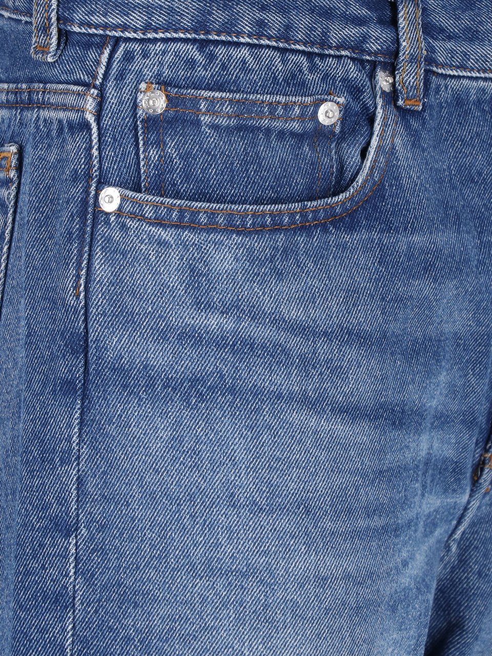 A.P.C. Blue Straight-Leg Cotton Denim Jeans Blauw