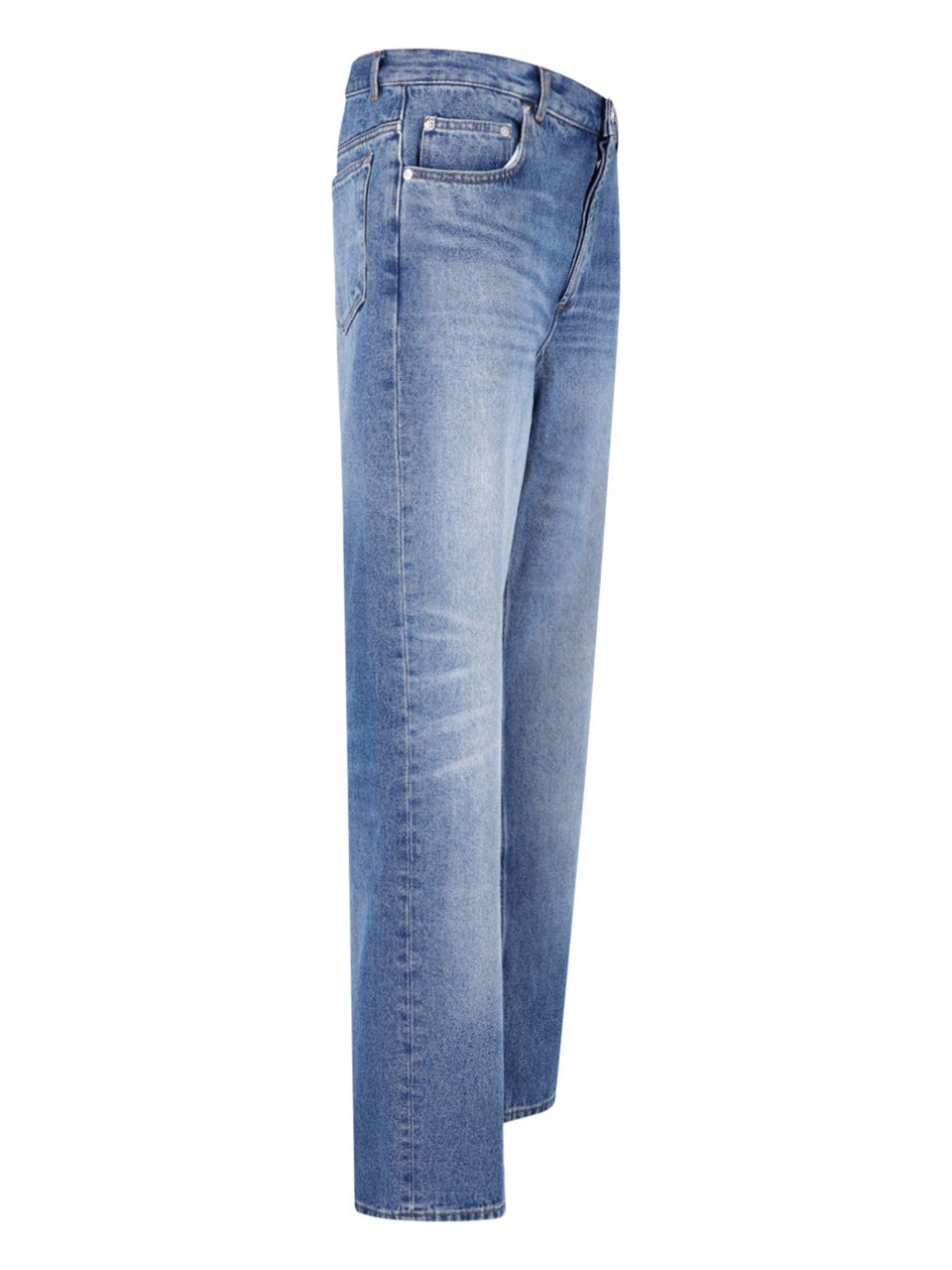 A.P.C. Blue Straight-Leg Cotton Denim Jeans Blauw