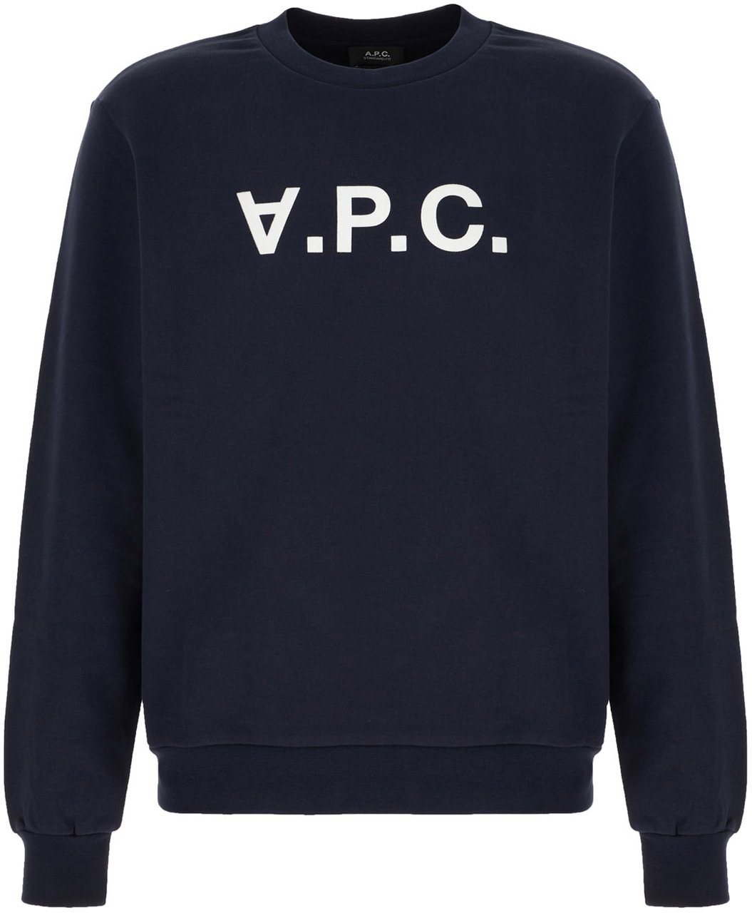 A.p.c. Midnight blue cotton sweatshirt Blauw