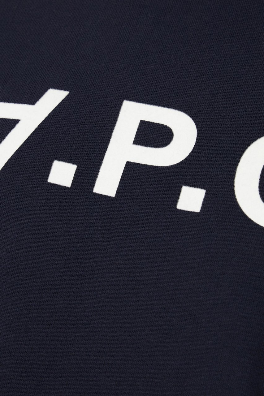 A.P.C. A.P.C. Midnight blue cotton sweatshirt Blauw