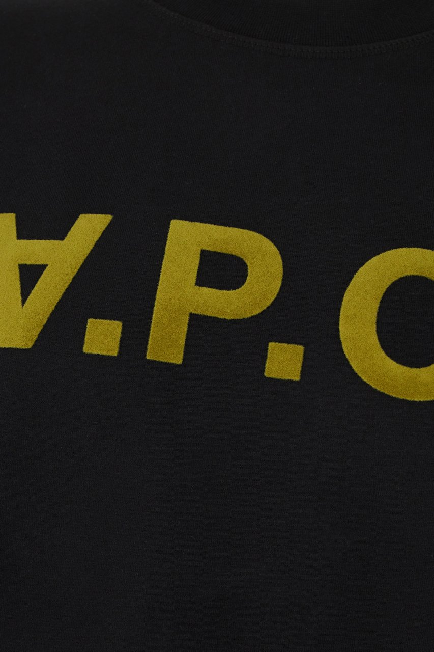 A.P.C. A.P.C. Black stretch cotton sweatshirt Zwart