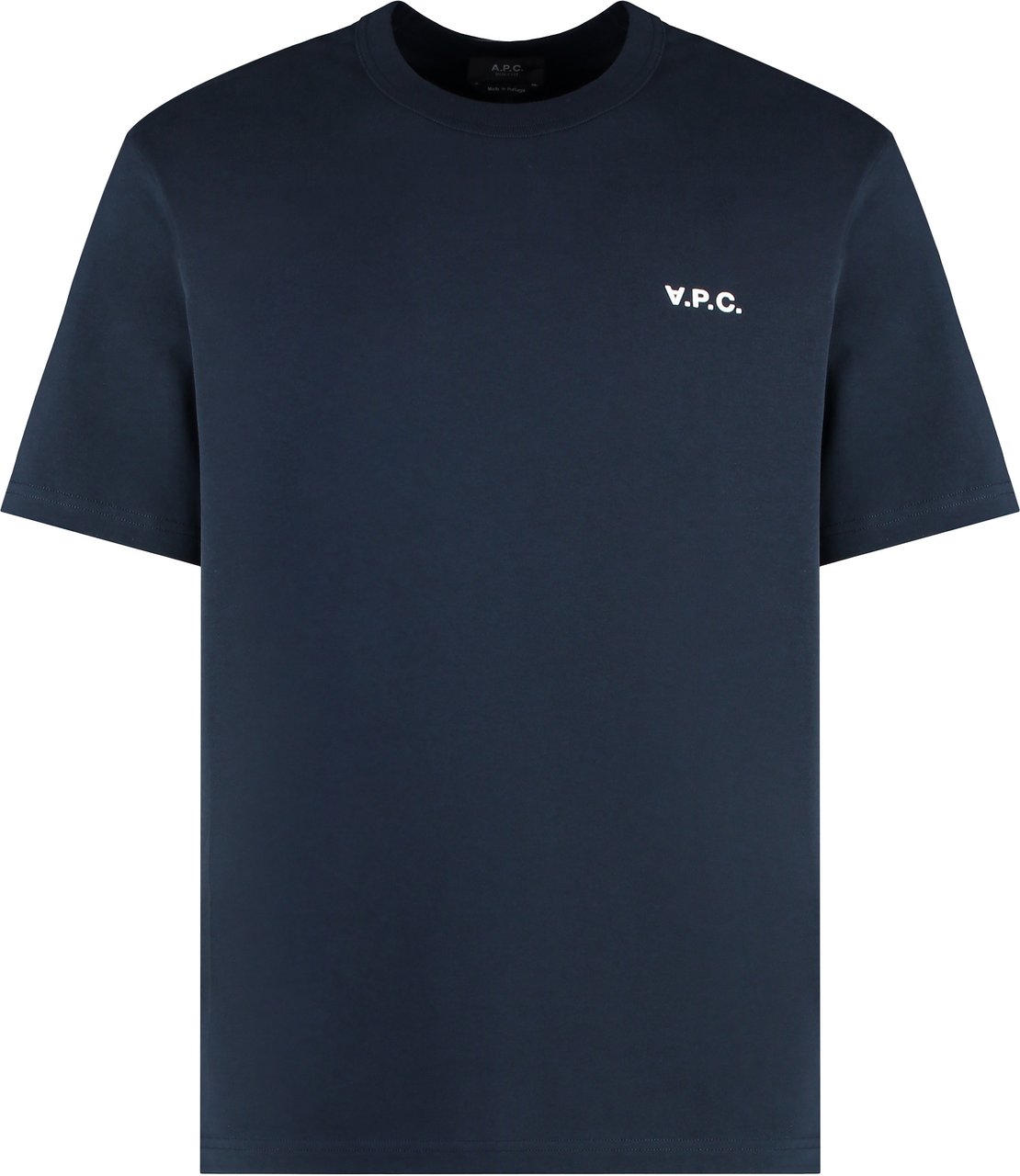 A.P.C. Cotton crew-neck T-shirt Blauw