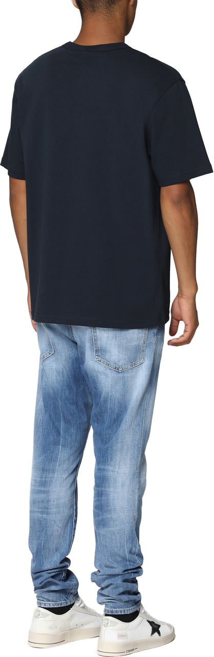 A.P.C. Cotton crew-neck T-shirt Blauw