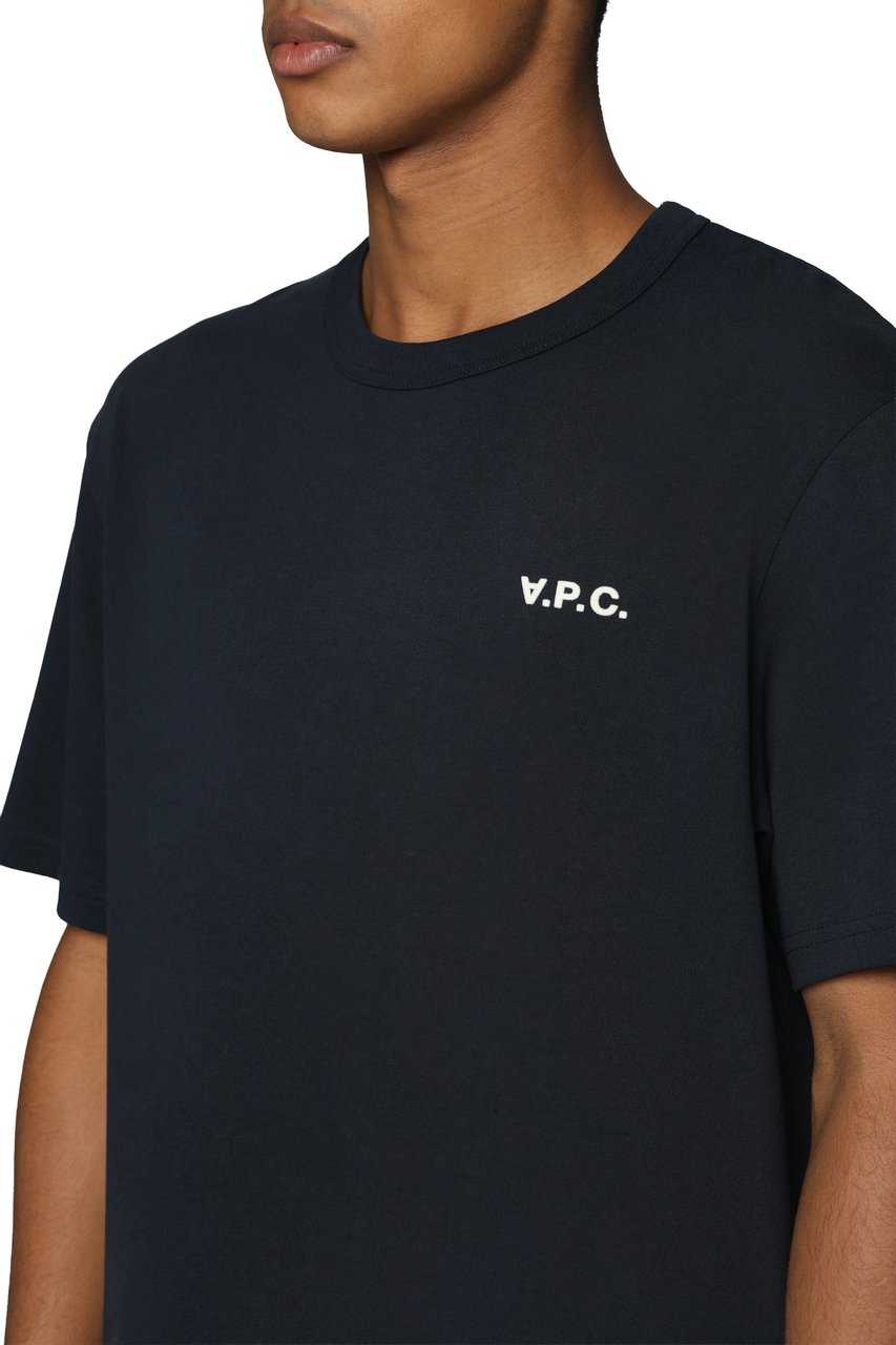 A.P.C. Cotton crew-neck T-shirt Blauw