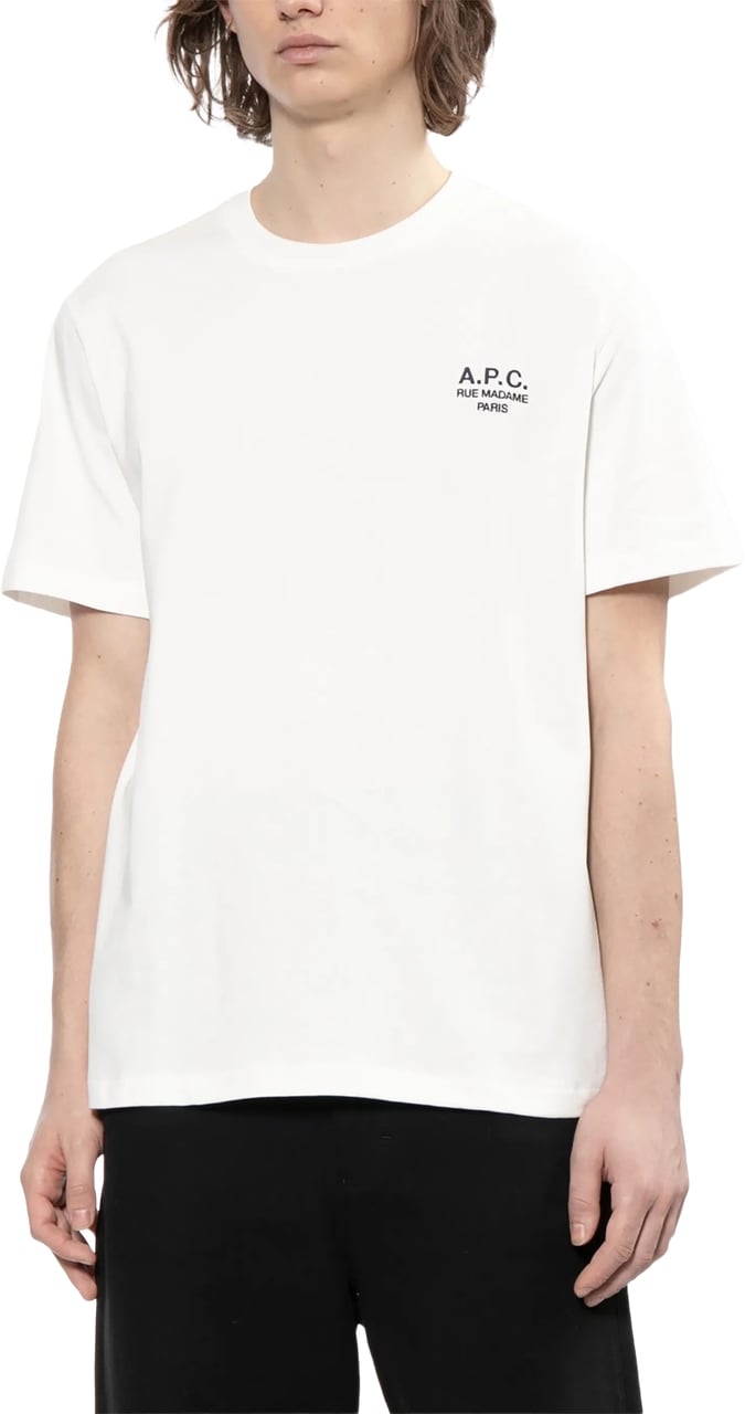 A.P.C. T-Shirts And Polos Blanc/Marron Wit
