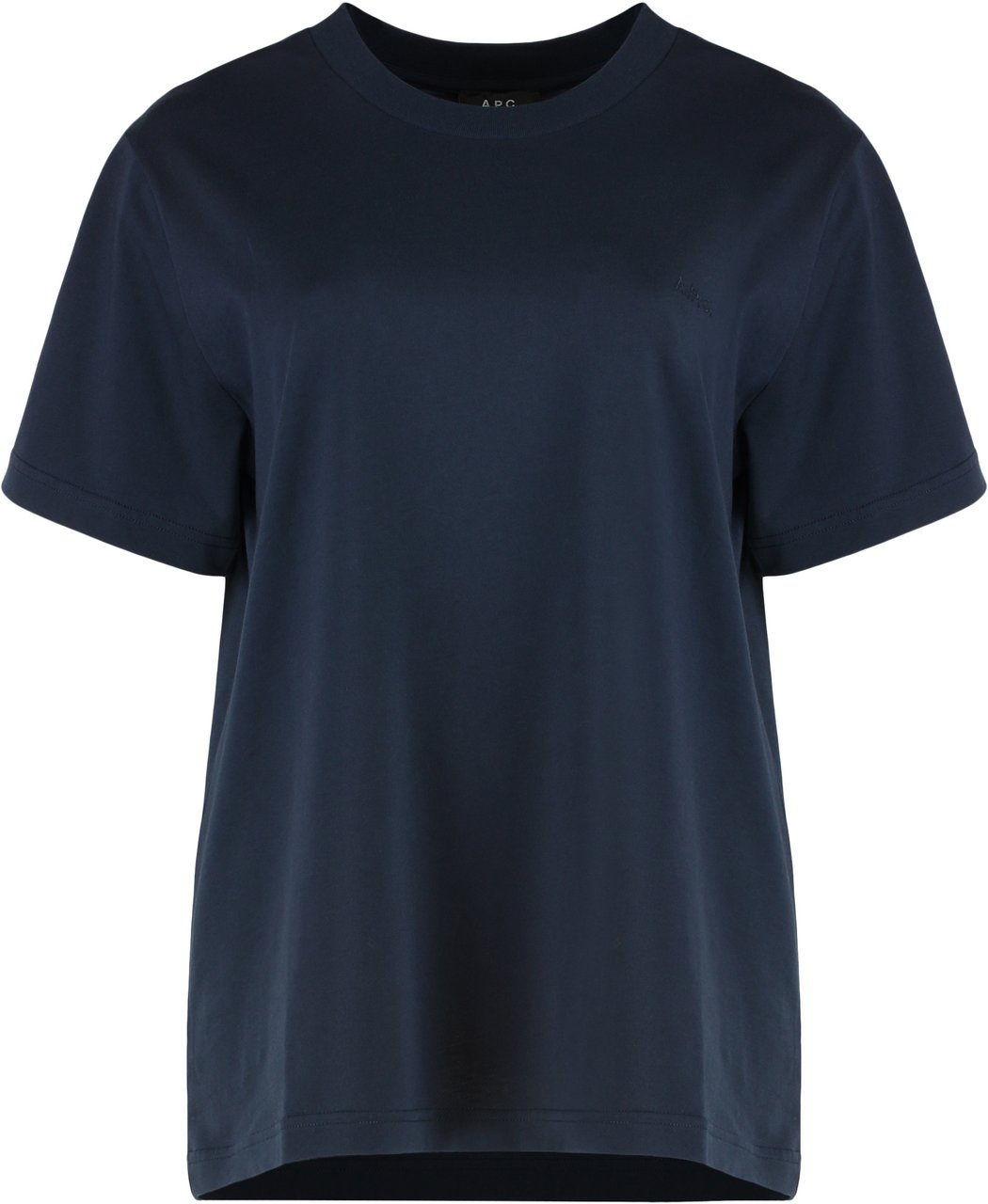 A.P.C. APC Brodé Cotton crew-neck T-shirt Navy