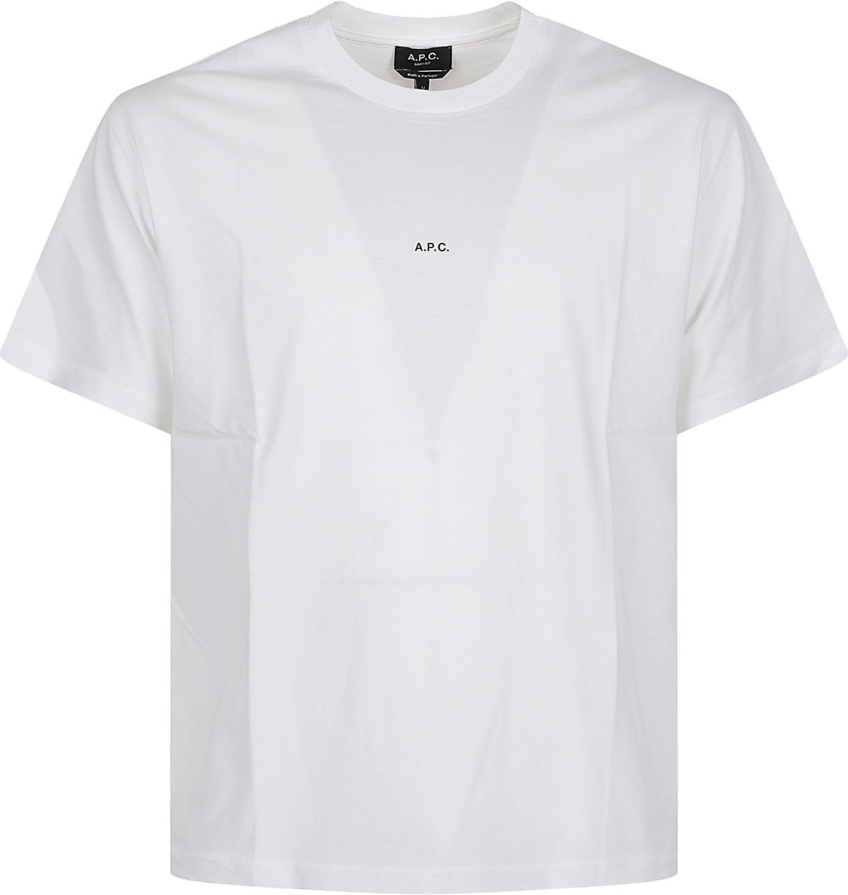 A.P.C. Boxy Micro Logo Gots T-shirt White Wit