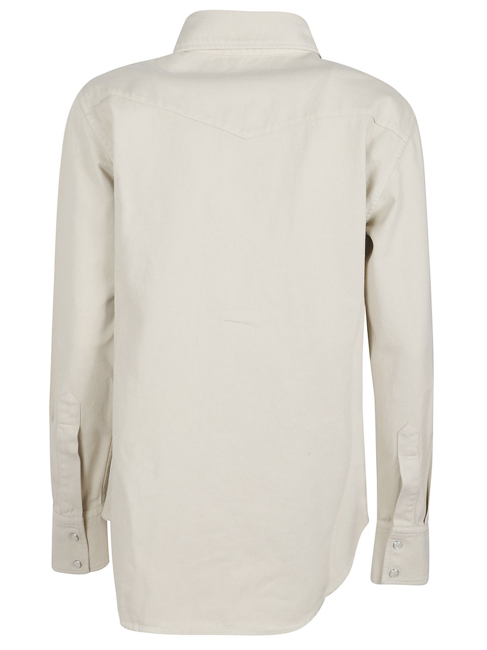 A.P.C. Pointed Collar Flap Pocket Shirt Wit