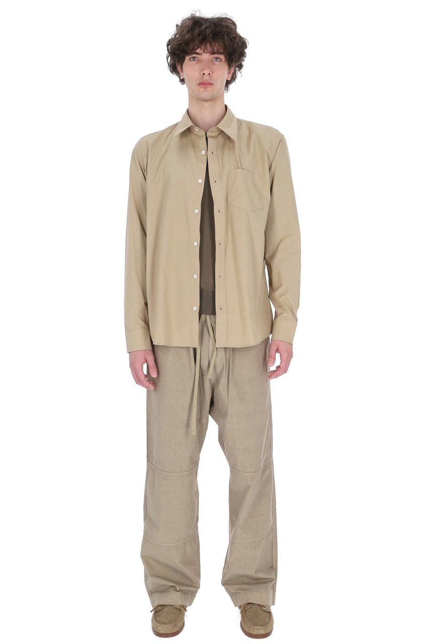 A.P.C. Owen Beige Organic Cotton Poplin Shirt Neutraal