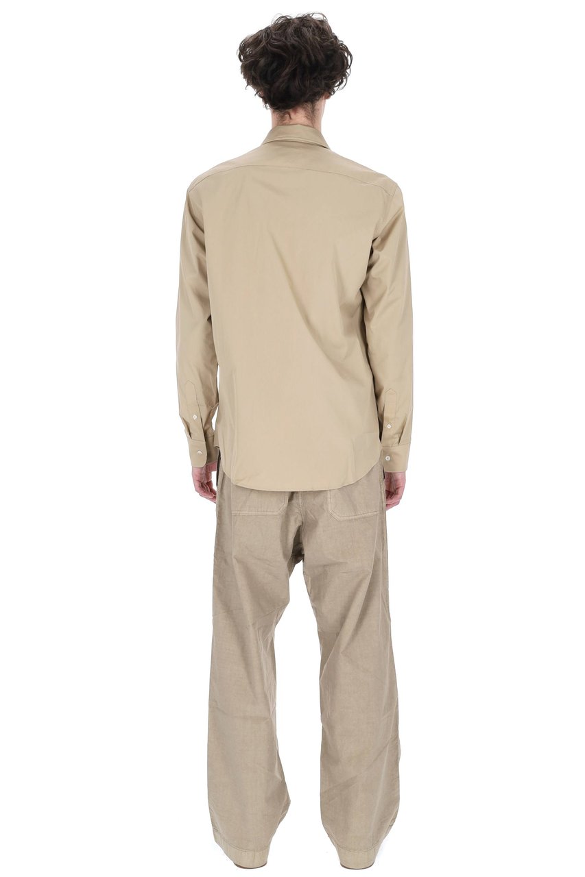 A.P.C. Owen Beige Organic Cotton Poplin Shirt Neutraal