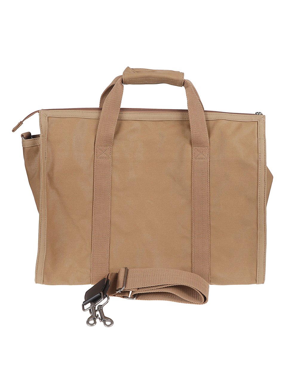 A.P.C. Rectangular Cotton Bag with Padded Handles and Detachable Strap Neutraal